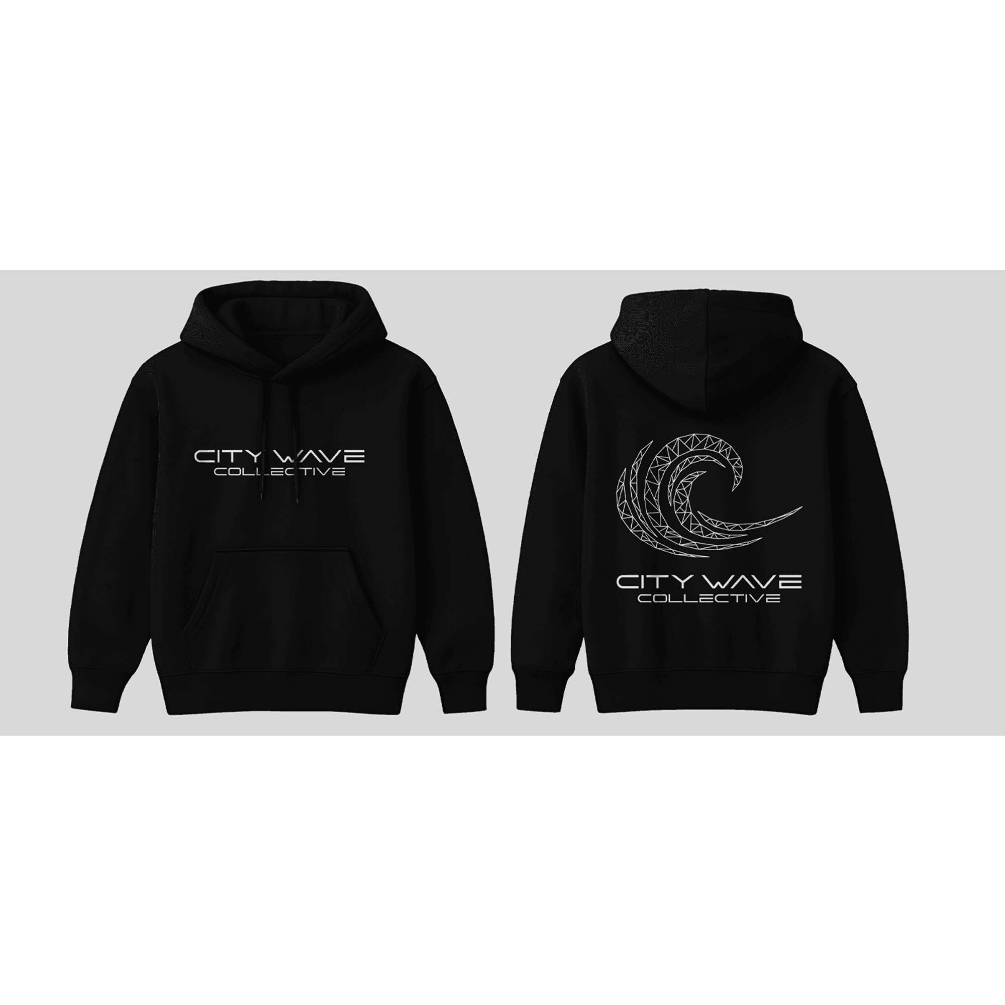Collective hoodie front and back
